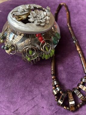Gorgeous nature toned mystery jewelry jar